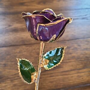 24k Gold Dipped Purple Rose
